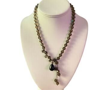 Cela Beaded Pendant Necklace